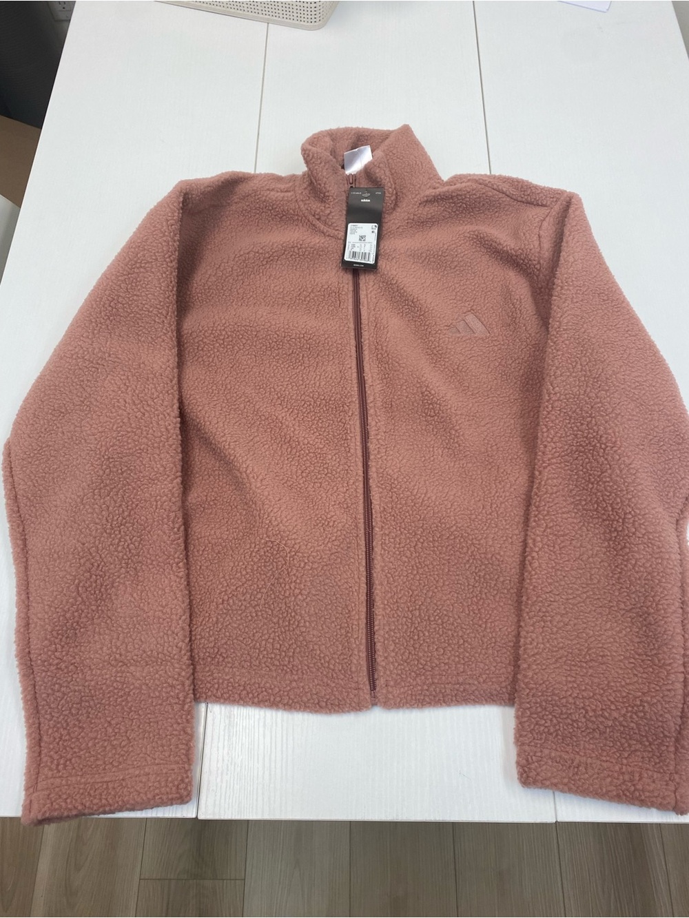 adidas Sherpa full zip Jacket - Dusty Rose